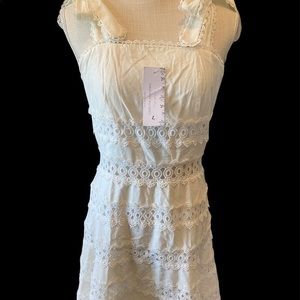 Goodnight macroroon‎ NWT beautiful white eyelet dress , very sweet dress